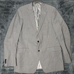 S. Cohen Perlis Sport Coat Mens 44XL Blue Grey Reda Super 130s Wool Blazer Sarno